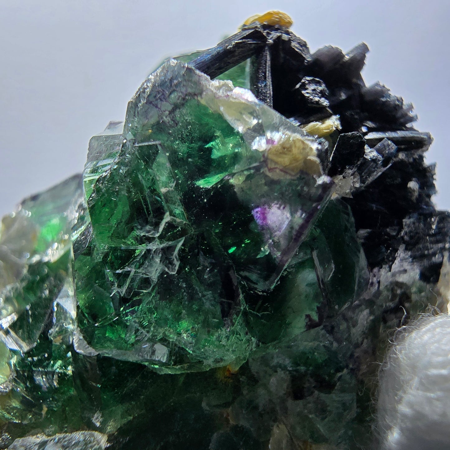Phantom Fluorit zonal Schörl Rauchquarz Muskovit Erongo, Namibia 56*45*38mm