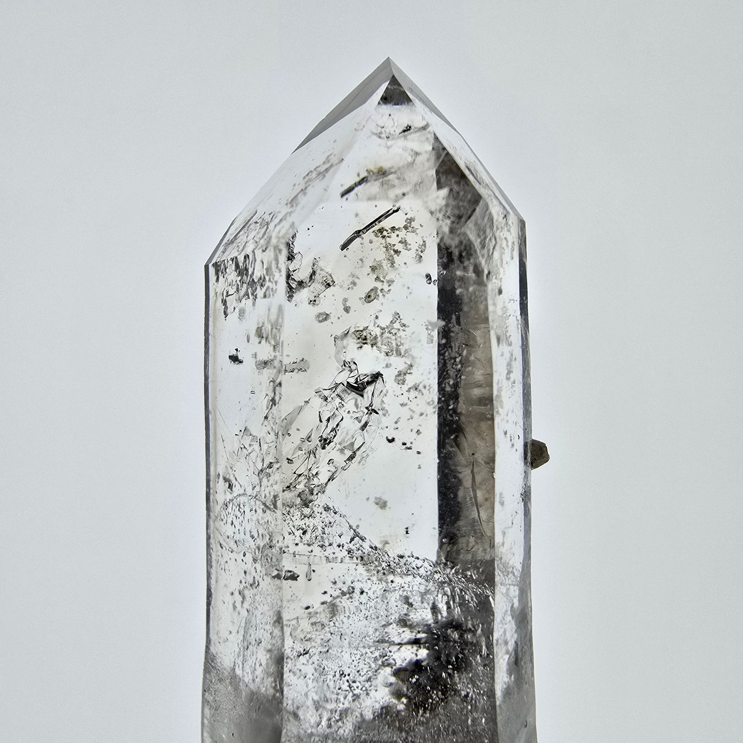 Sceptre DT en quartz fumé squelette Enhydro, 1 pochette bulle Saint-Valentin, Namibie 60 x 20 x 15 mm