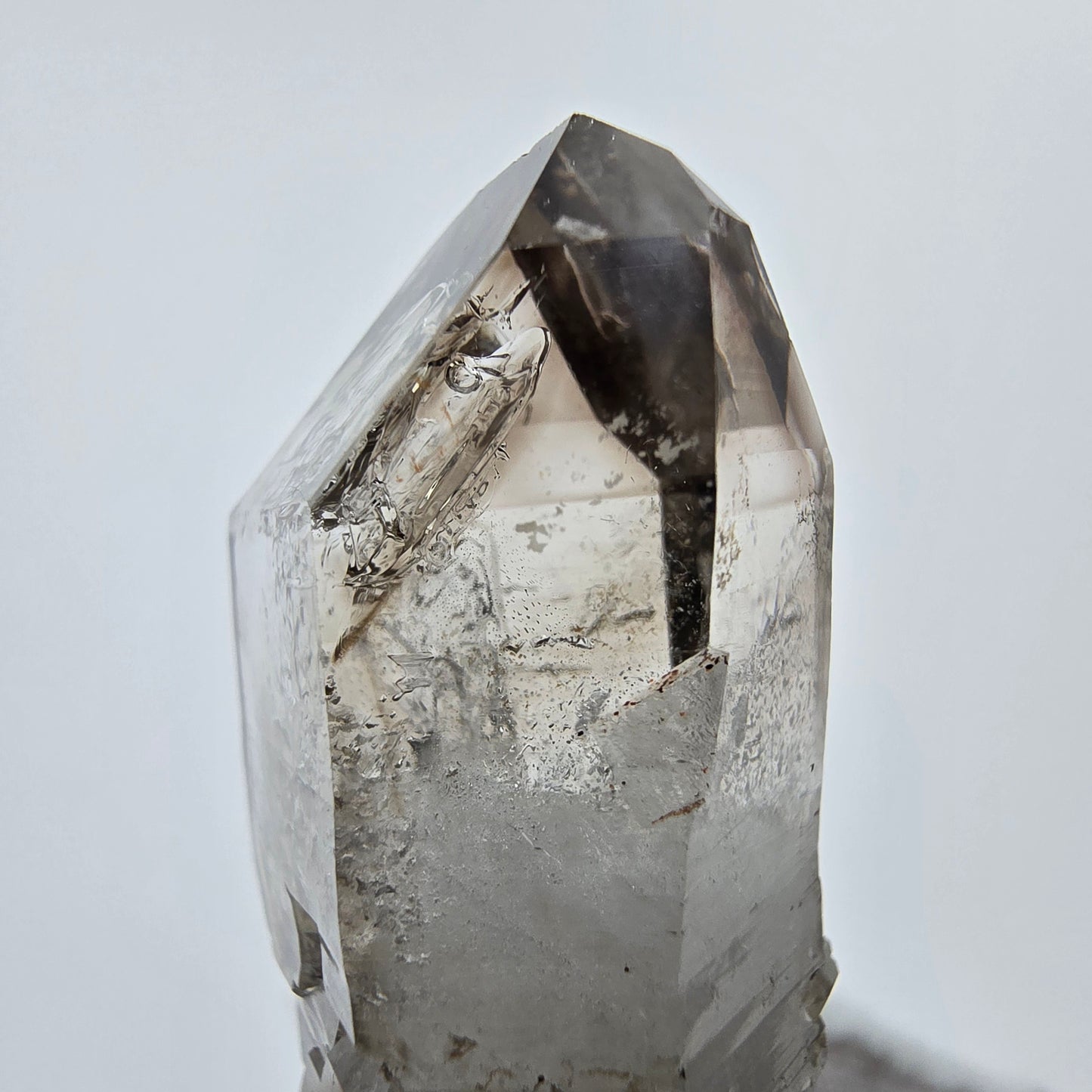 Enhydro Phantom Smoky Quartz Sceptre Tip 1x Bubble Goboboseb, Namibie 37*21*17mm