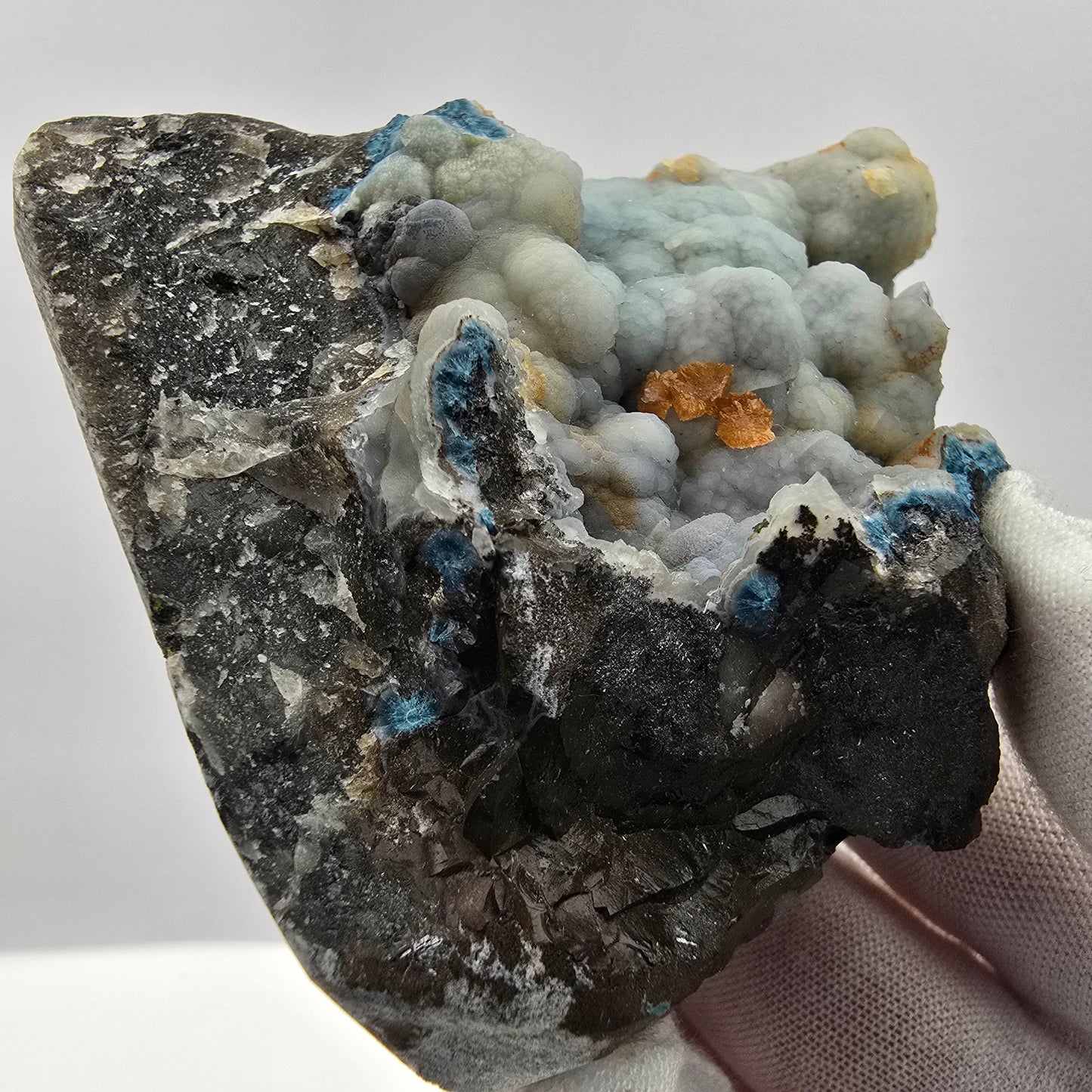 Große Shattuckit, Malachit Stufe, Kugel Kristalle Kaokoveld, Namibia 88*68*58mm