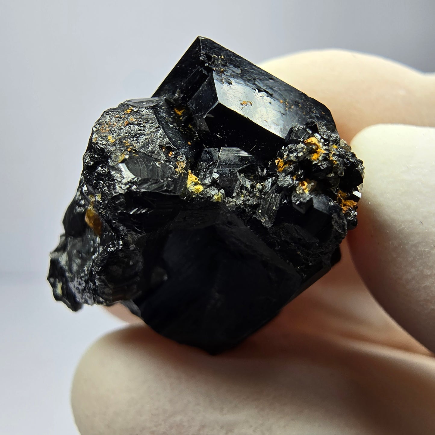 Symmetrische Schörl Turmalin Stufe Erongo, Namibia 21*18*16mm Mineraliensammlung