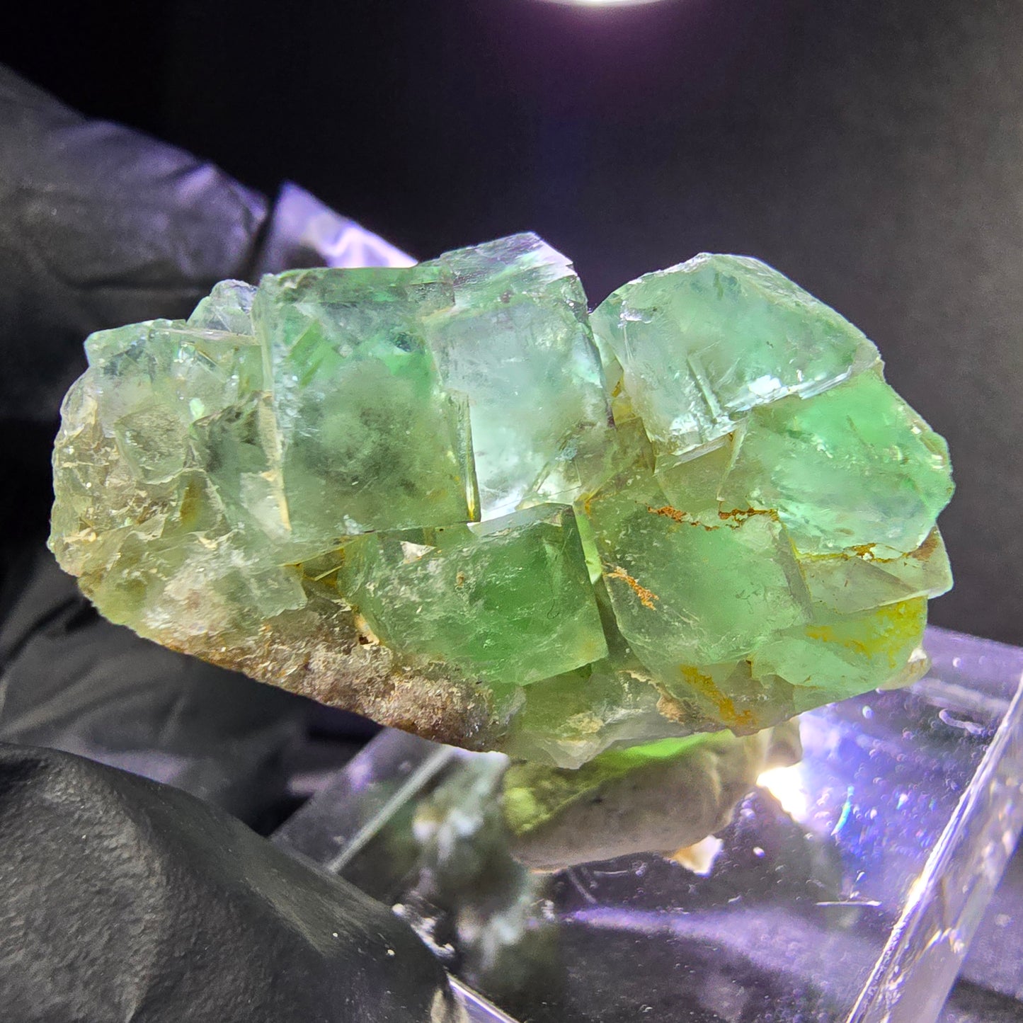 Sehr klare Fluorit Würfel Stufe grün 34*32*21mm Okorusu, Namibia Sammlung