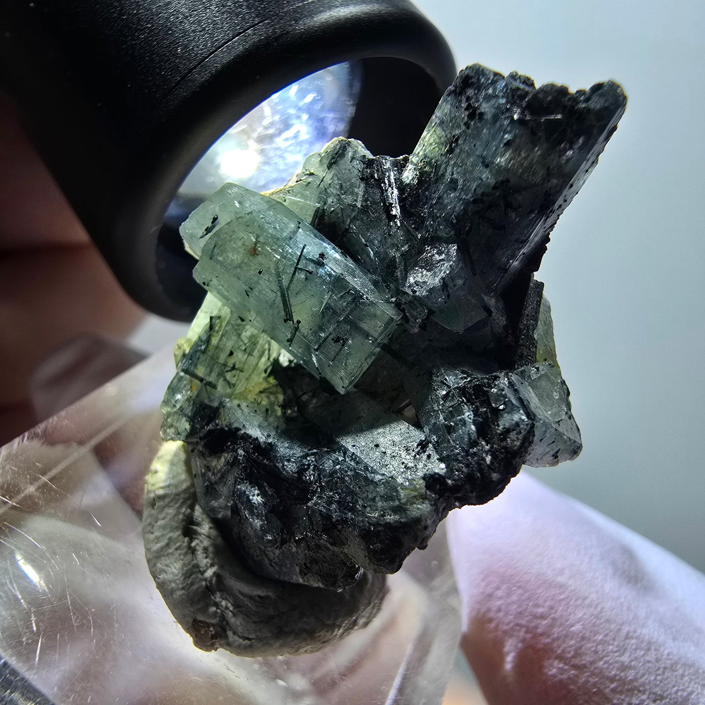 Rare aquamarine, schorl tourmaline specimen Erongo, Namibia 32*25*17mm #12014