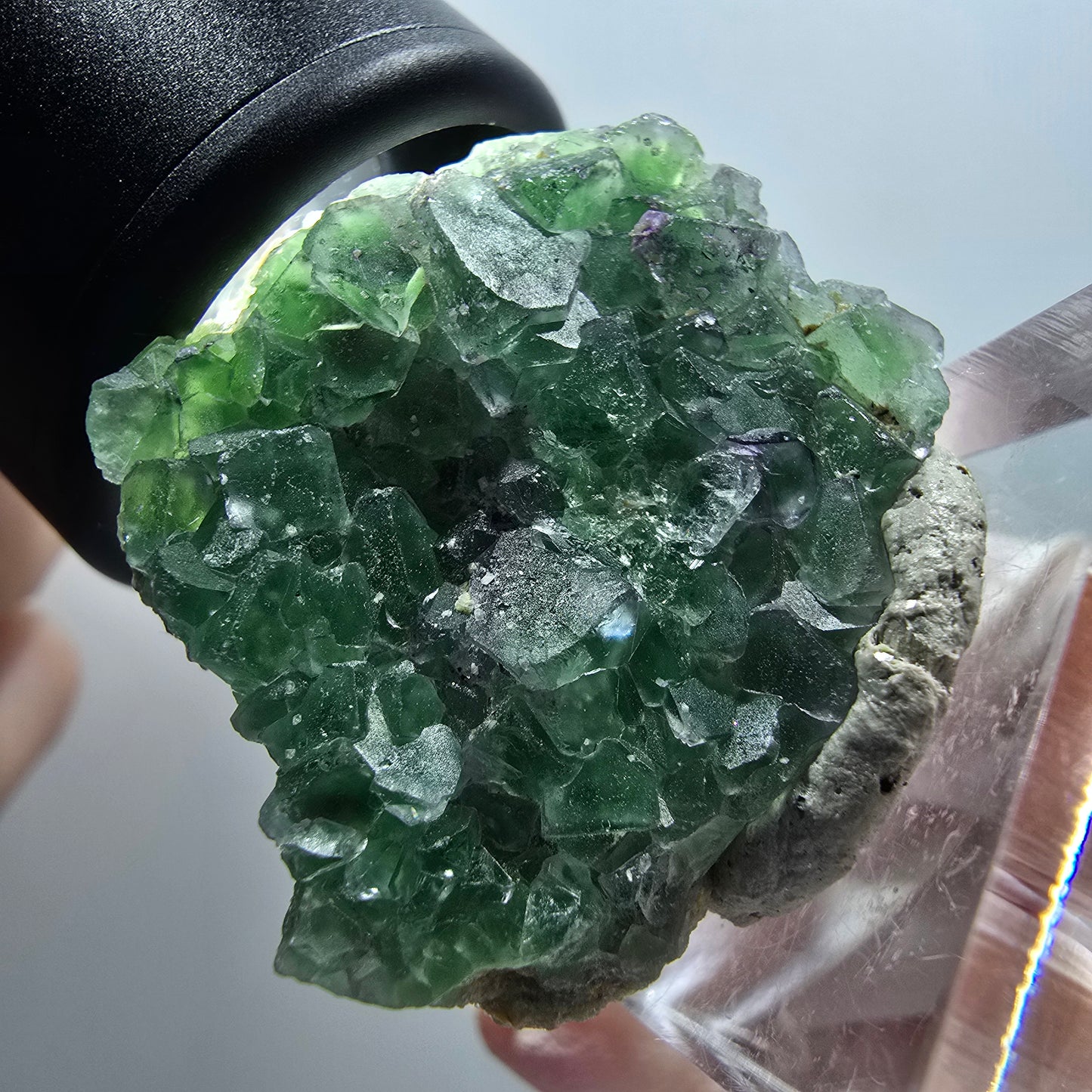 Fluorite fantôme, Tourmaline Schörl, Stade muscovite Erongo, Namibie 34*30*11mm #12031