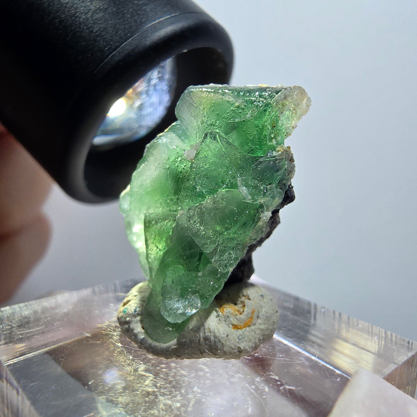 Phantom Fluorite, Schörl Tourmaline, Muscovite, Hyalite Erongo, Namibia 26*20*12mm #12034