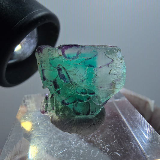Seltene Phantom Fluorit Würfel Formation Erongo, Namibia 23*20*11mm #12056
