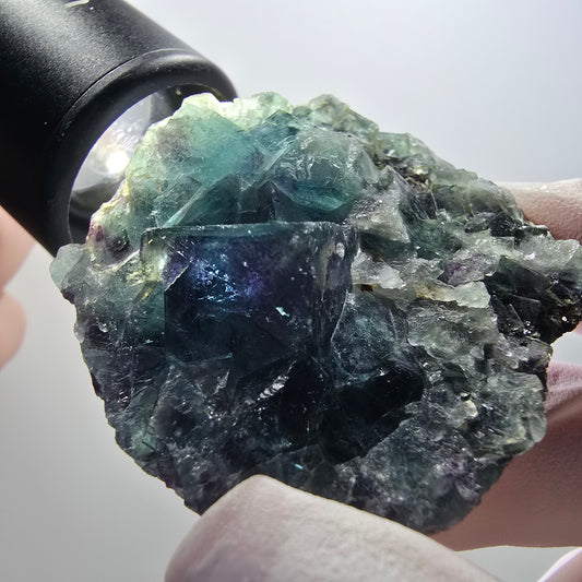 Phantom Fluorite Cube Specimen, Blue Butterfly Pocket, Okorusu, Namibia 52*49*16mm #12091