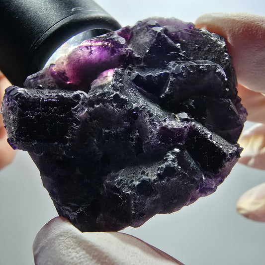 Rare spécimen de cube de fluorite fantôme, violet, Okorusu, Namibie, 55*43*14mm #12107