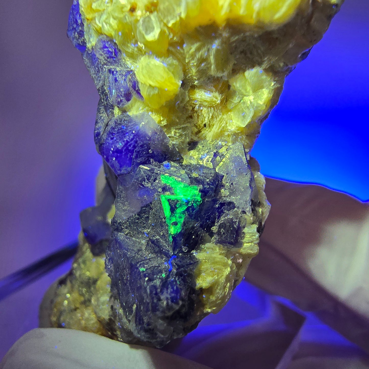 Colorful Phantom Fluorite, Muscovite, Hyalite, Smoky Quartz Erongo, Namibia 60*34*24mm #12114