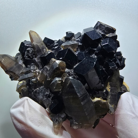 Seltene Schörl Turmalin, Rauchquarz, Orthoklas Stufe Erongo, Namibia 67*57*25mm #12135