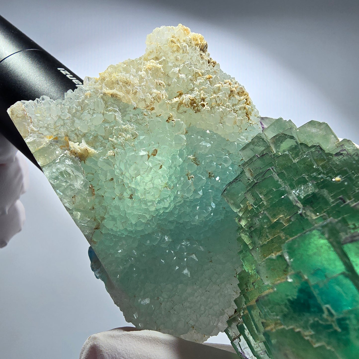 Large phantom fluorite, stepped, quartz specimen Omehane, Brandberg Area, Namibia 115*61*51mm #12170