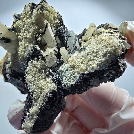 Seltene Schörl Turmalin, Rauchquarz Stufe Erongo, Namibia 77*53*37mm #12171