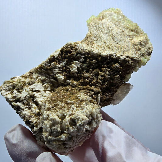 Seltene Hyalit Opal, Orthoklas, Muskovit Stufe Erongo, Namibia 84*50*37mm #12176