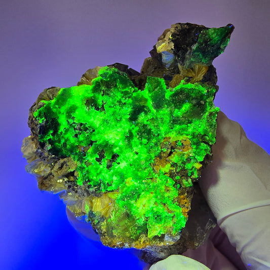 Phantom Fluorit, Rauchquarz, Schörl Turmalin, Muskovit, Hyalit Erongo, Namibia 67*59*60mm #12191