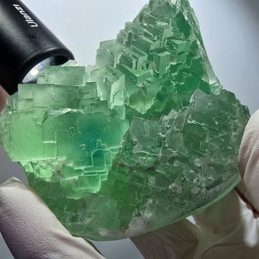 Große Phantom Fluorit Würfel Stufe, gestuft Omehane, Brandberg Area, Namibia 107*87*48mm #12200