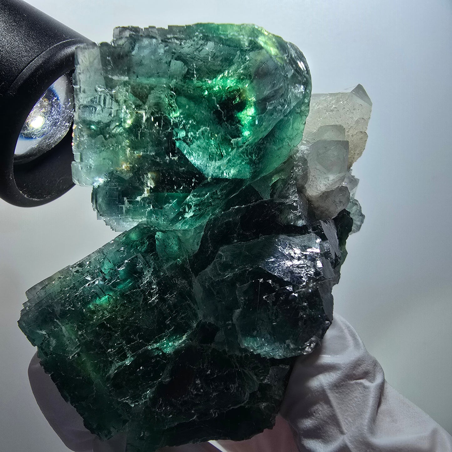 Cube de fluorite fantôme, spécimen de quartz, Okorusu parqueté, Namibie 76*64*46 mm #12207