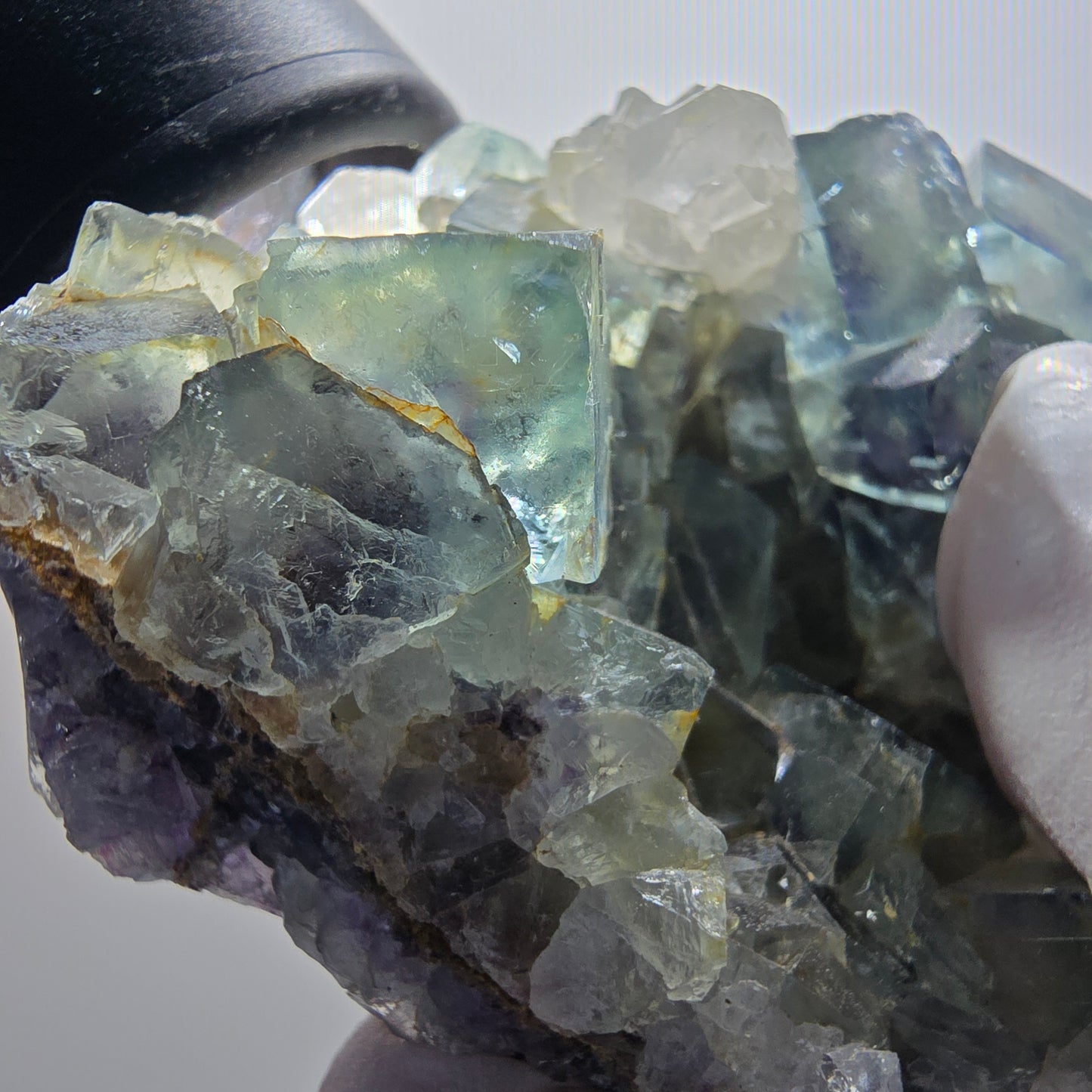 Cube de fluorite fantôme, spécimen de quartz, Okorusu parqueté, Namibie 54*48*30 mm #12208