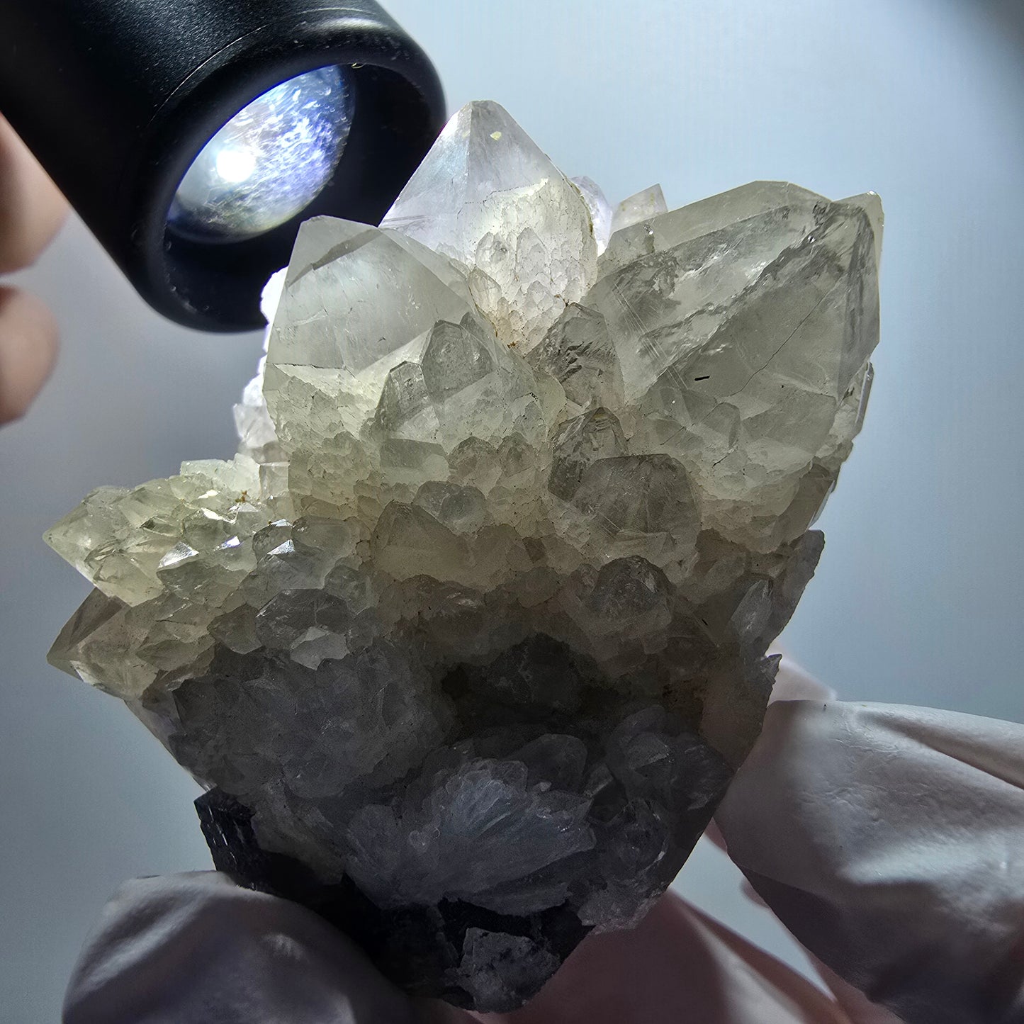 Cube de fluorite fantôme, spécimen de quartz, Okorusu vert-violet, Namibie 61*45*39 mm #12220