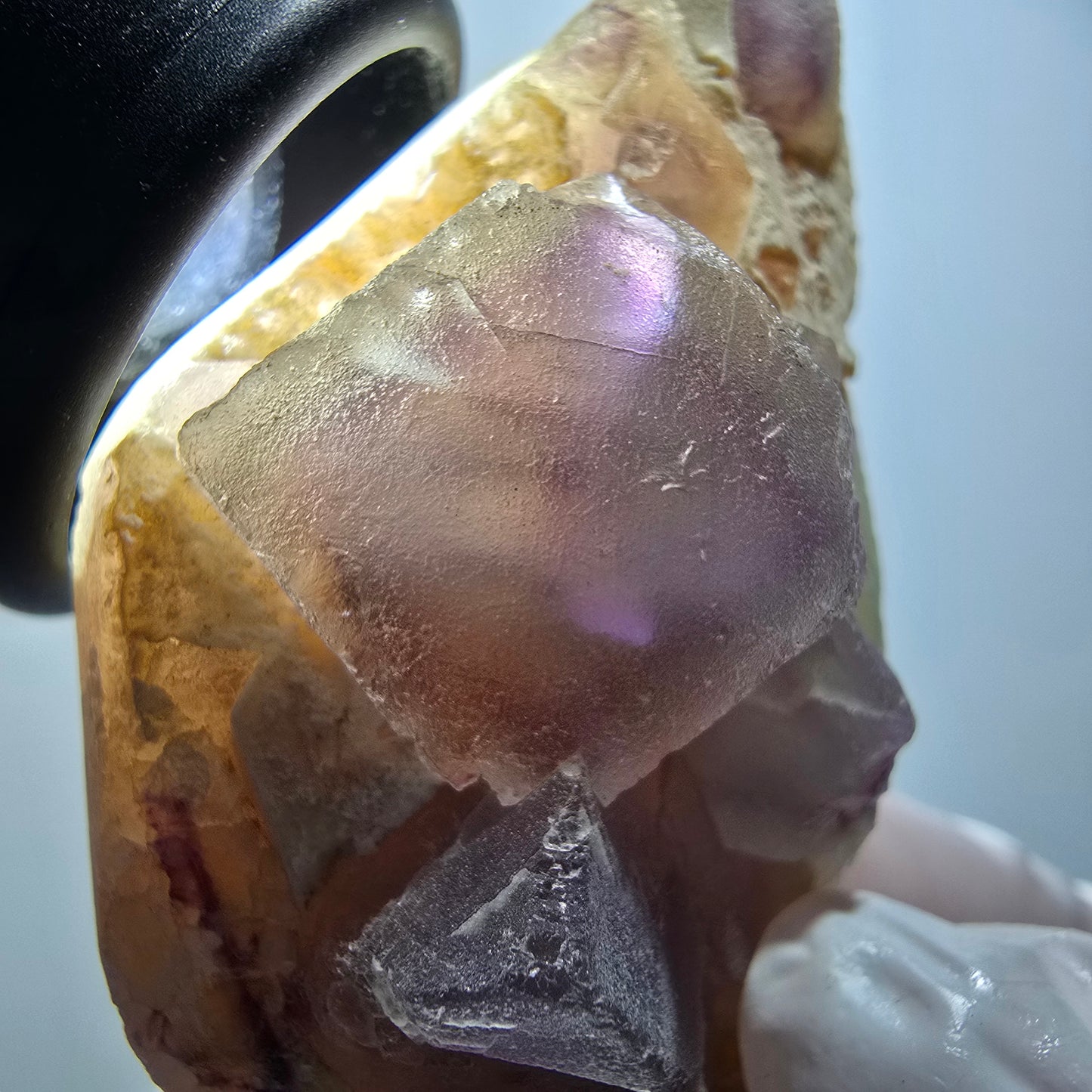 Phantom Fluorite Cube, Quartz Specimen, Green Purple Omehane, Namibia 66*33*21mm #12242