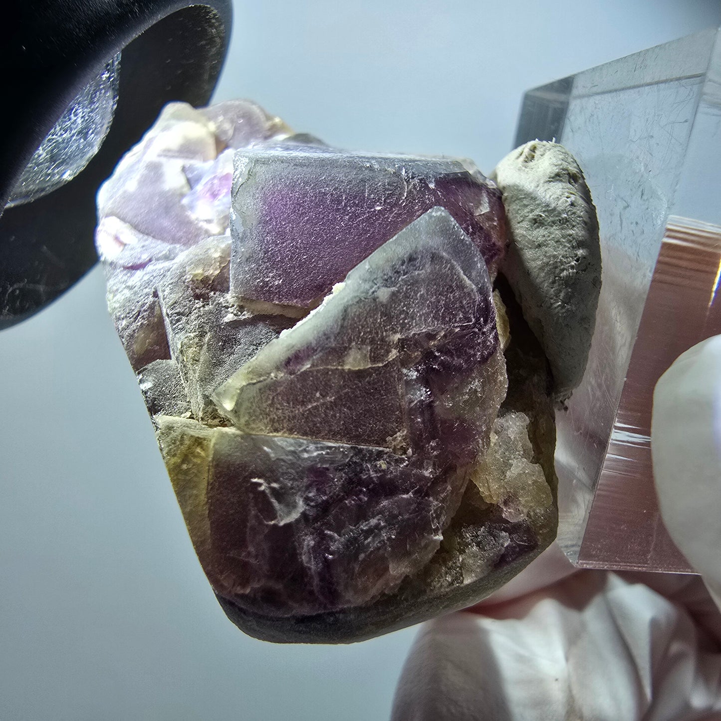 Phantom Fluorite Cube, Quartz Specimen, Green Purple Omehane, Namibia 47*28*21mm #12245