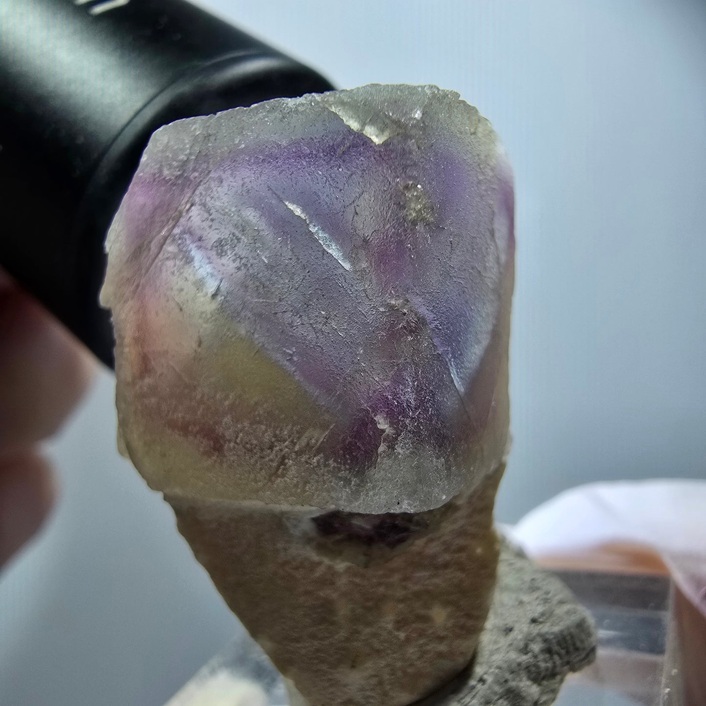 Phantom Fluorite Cube, Quartz Specimen, Green Purple Omehane, Namibia 32*27*23mm #12251
