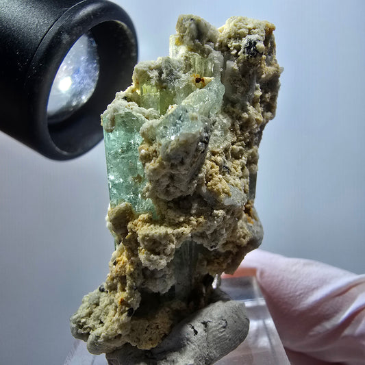 Aquamarin, Orthoklas, Schörl Turmalin Stufe Erongo, Namibia 50*34*24mm #12257