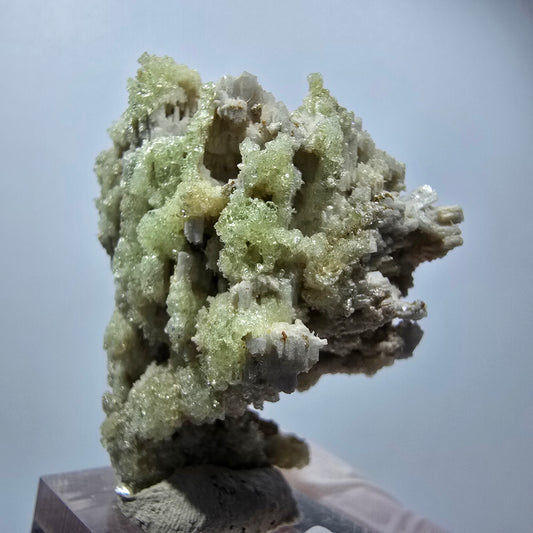 Seltene Hyalit Opal, Muskovit, Orthoklas Stufe (UV Mineral) Erongo, Namibia 45*40*28mm #12278