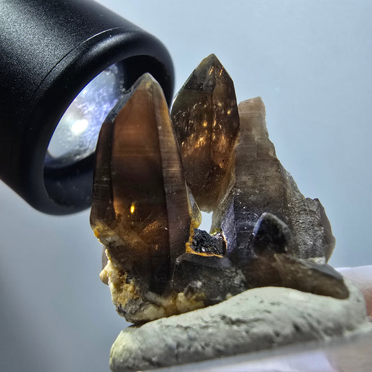 Seltene Rauchquarz, Schörl Turmalin, Orthoklas Stufe Erongo, Namibia 40*30*19mm #12282