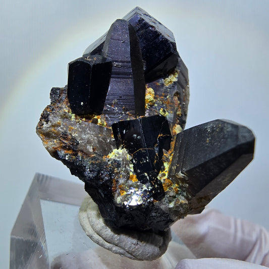 Seltene Rauchquarz, Schörl Turmalin, Orthoklas Stufe Erongo, Namibia 42*28*28mm #12286