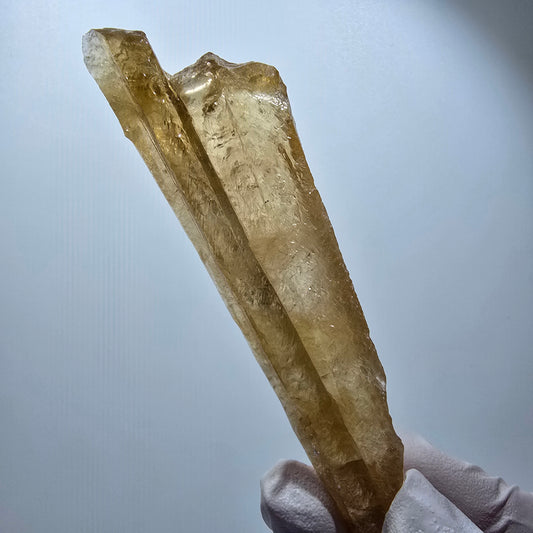 XL Natürlicher Honig Calcit Kristall, gelb orange Erongo, Namibia 109*28*19mm #12292