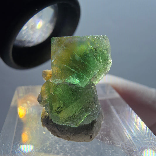 Seltene Phantom Fluorit, Muskovit Stufe Erongo, Namibia 17*11*9mm #12331