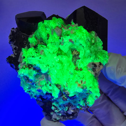 Seltene Schörl Turmalin, Hyalit Opal, Orthoklas Erongo, Namibia 73*68*40mm #12377