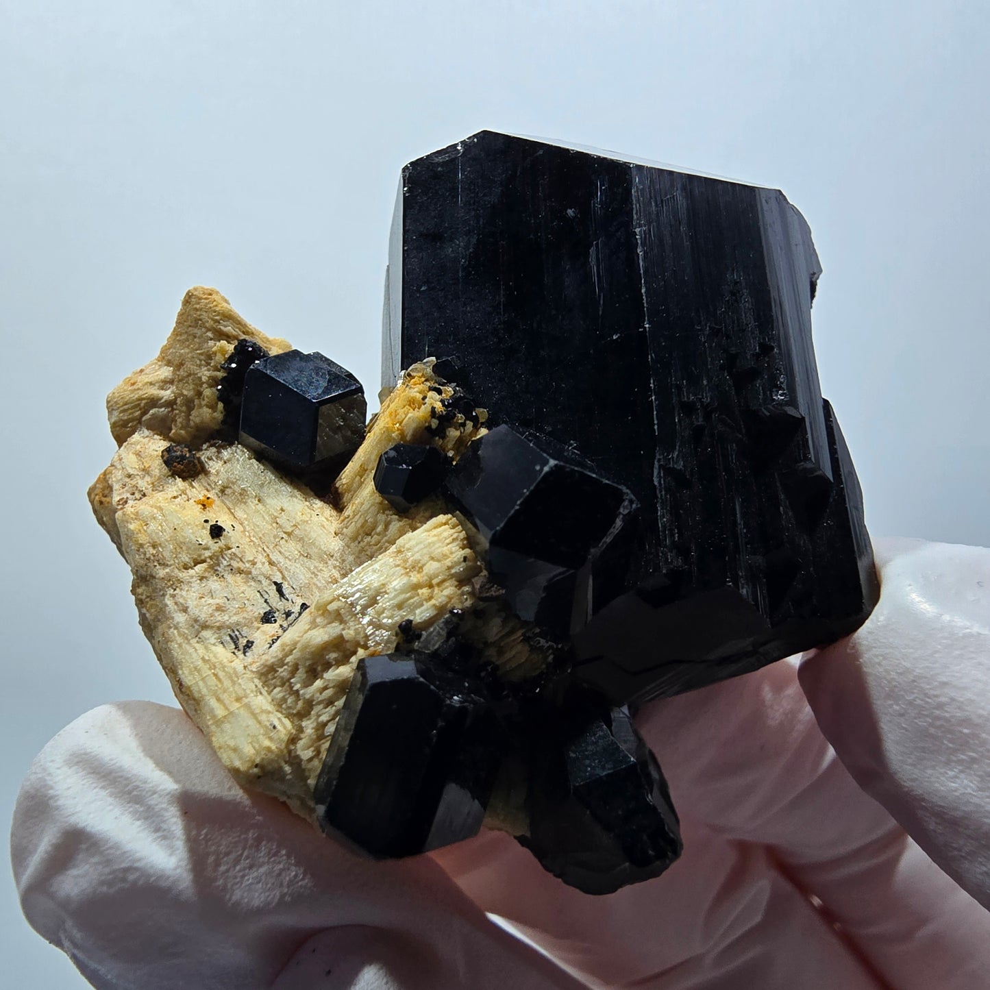 Rare Schorl Tourmaline, Orthoclase specimen Erongo, Namibia 44*41*17mm #12412