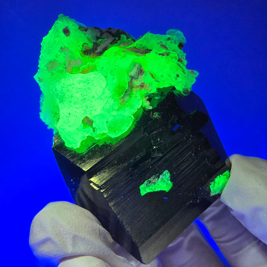 Rare Schorl Tourmaline, Hyalite Opal Specimen Erongo, Namibia 58*42*32mm #12423