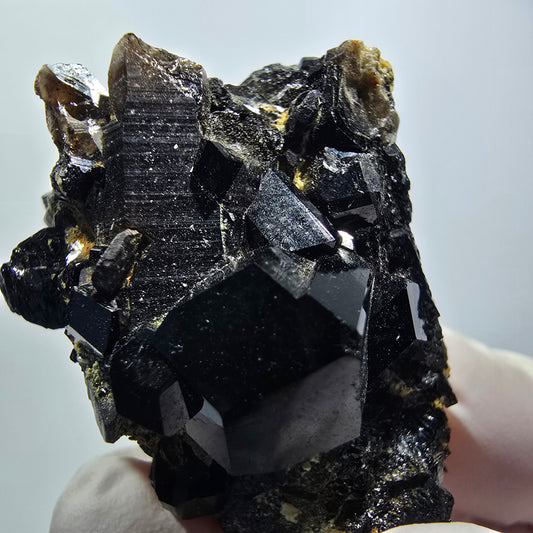 Seltene Schörl Turmalin, Rauchquarz Stufe Erongo, Namibia 41*31*27mm #12448