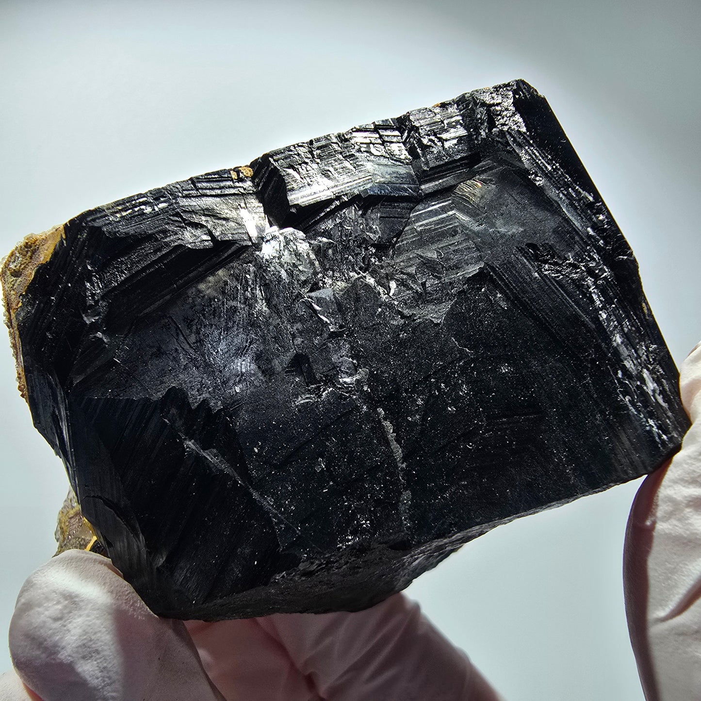 Rare Schorl Tourmaline with Hyalite Erongo, Namibia 75*69*48mm #12466