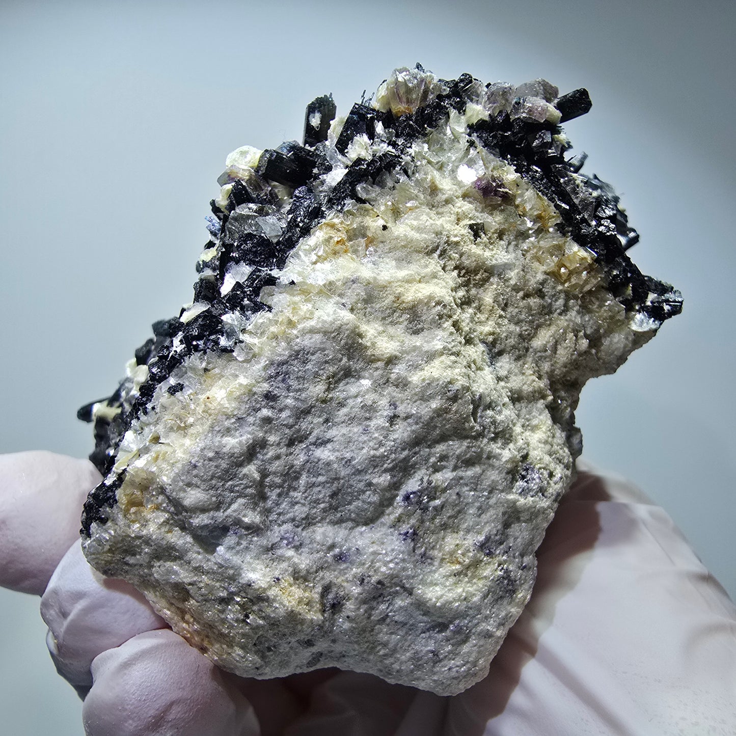 Colorful Phantom Fluorite, Schorl Tourmaline Muscovite Specimen Erongo, Namibia 93*91*54mm #12468