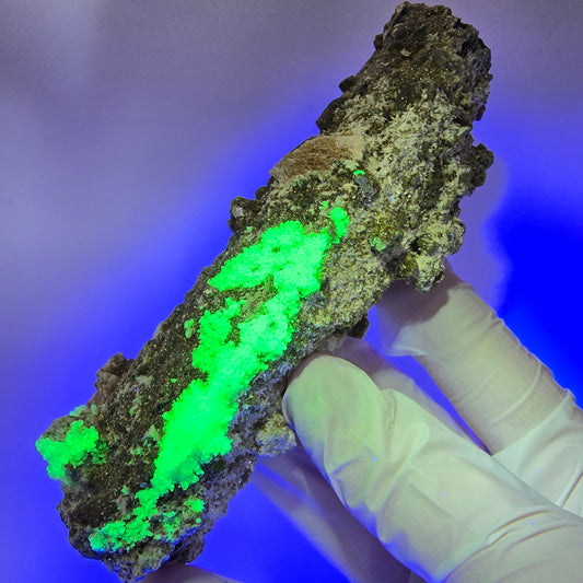 Große Schörl Turmalin, Hyalit Opal, Muskovit Stufe Erongo, Namibia 119*46*42mm #12477