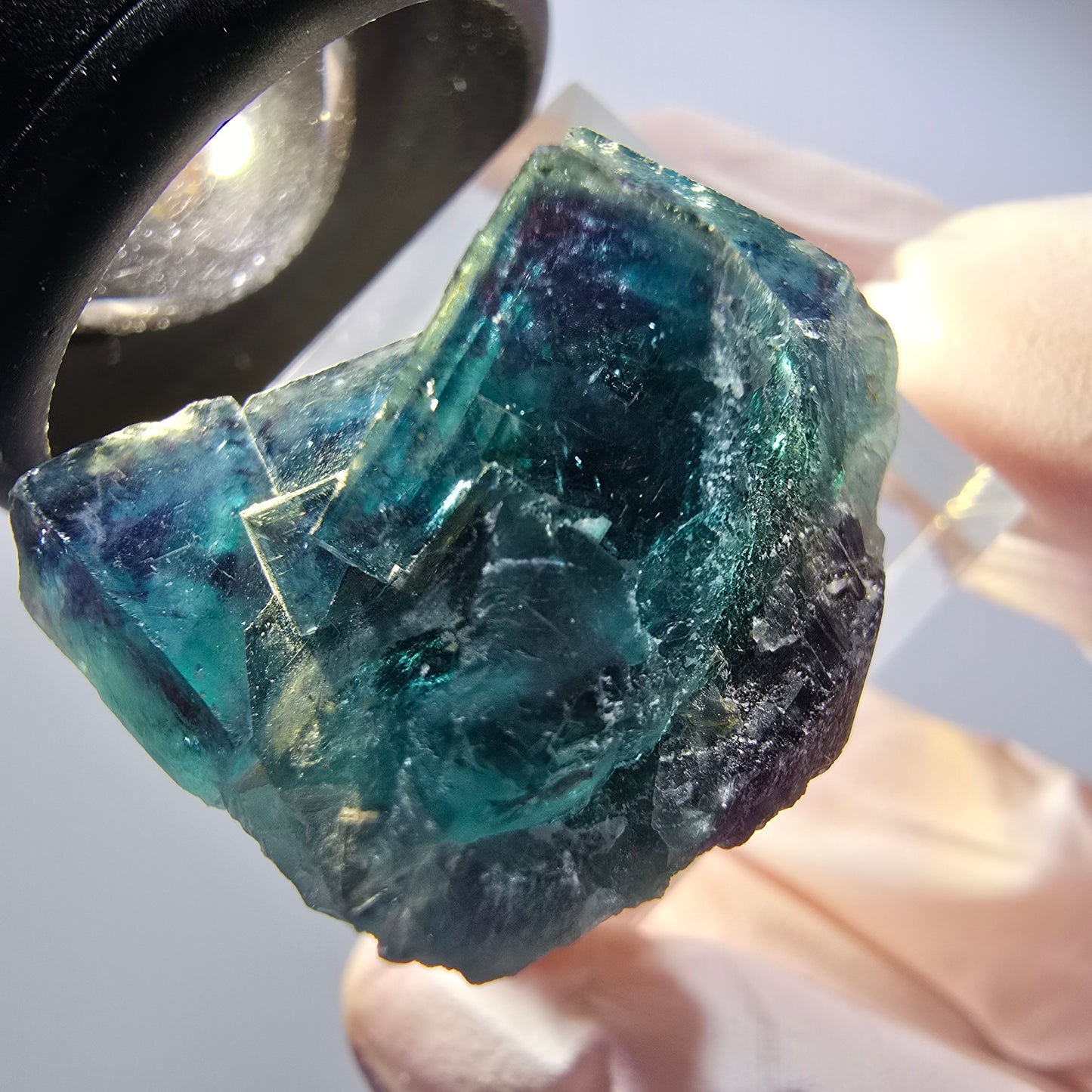 Phantom Fluorit Würfel Stufe, blau Butterfly Pocket, Okorusu, Namibia 29*24*20mm #12511