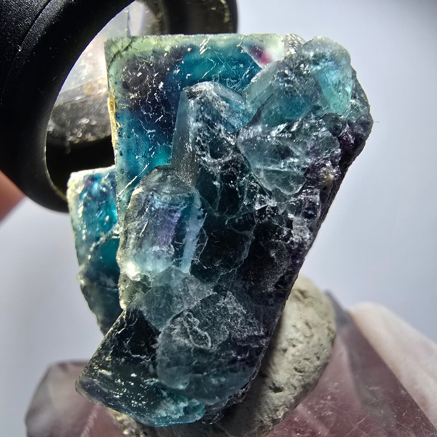Phantom Fluorite Crystal Cluster, blue Butterfly Pocket, Okorusu, Namibia 41*33*22mm #12517