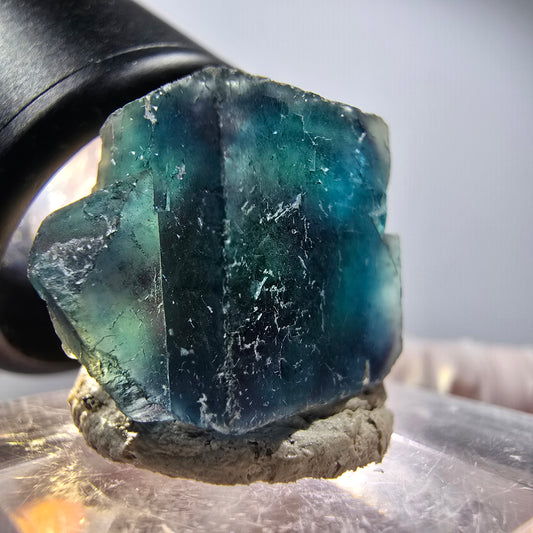 Phantom Fluorit Würfel Stufe, blau Butterfly Pocket, Okorusu, Namibia 24*20*13mm #12531