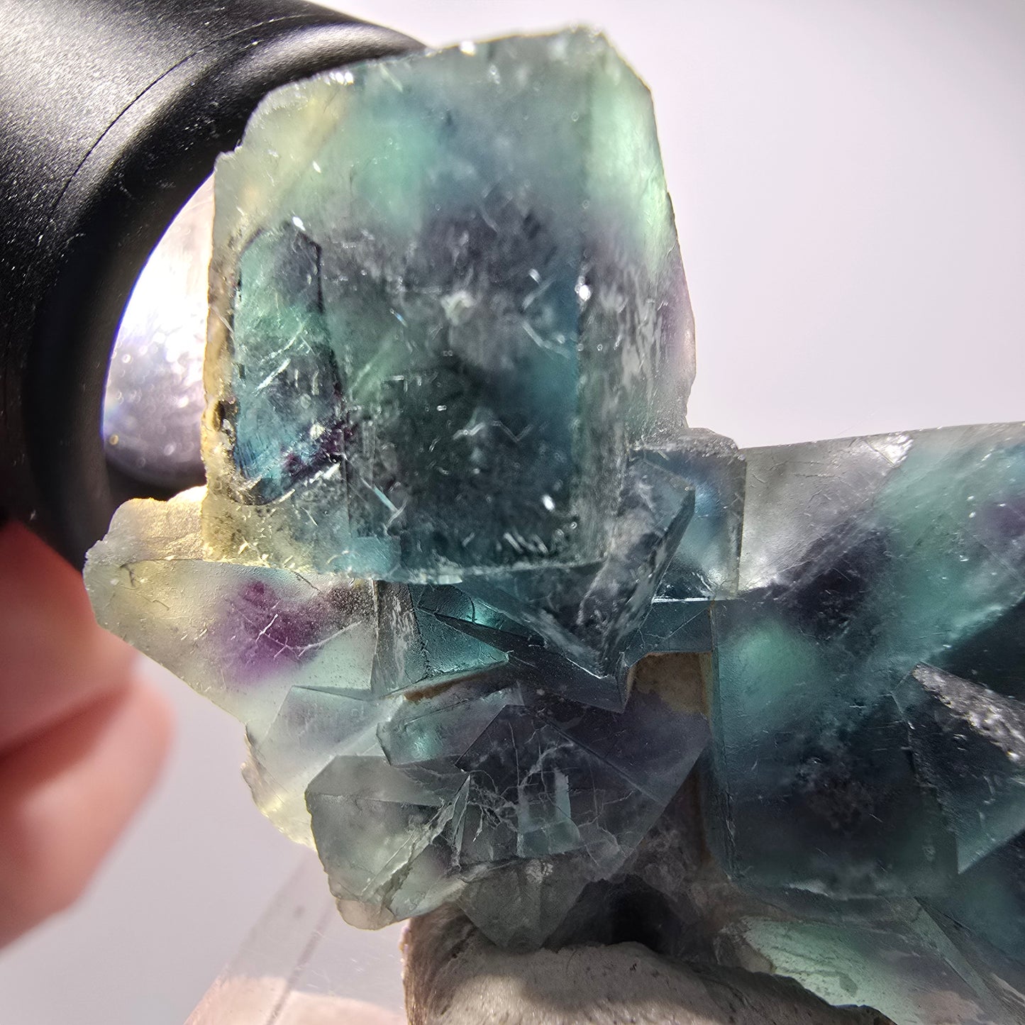Phantom Fluorite cube specimen, blue Butterfly Pocket, Okorusu, Namibia 46*31*16mm #12532