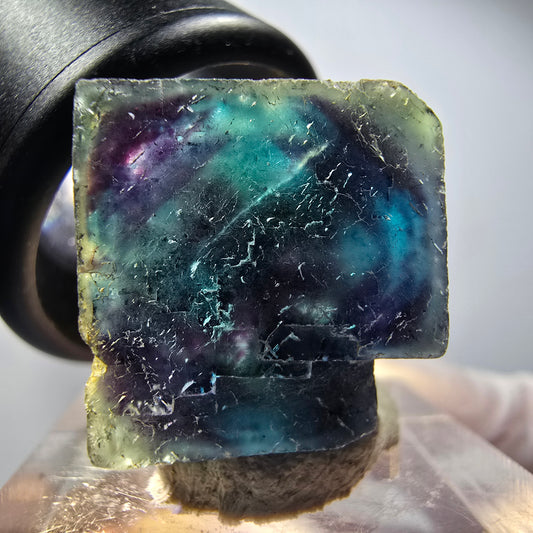 Phantom Fluorit Würfel Stufe, blau Butterfly Pocket, Okorusu, Namibia 23*22*13mm #12533