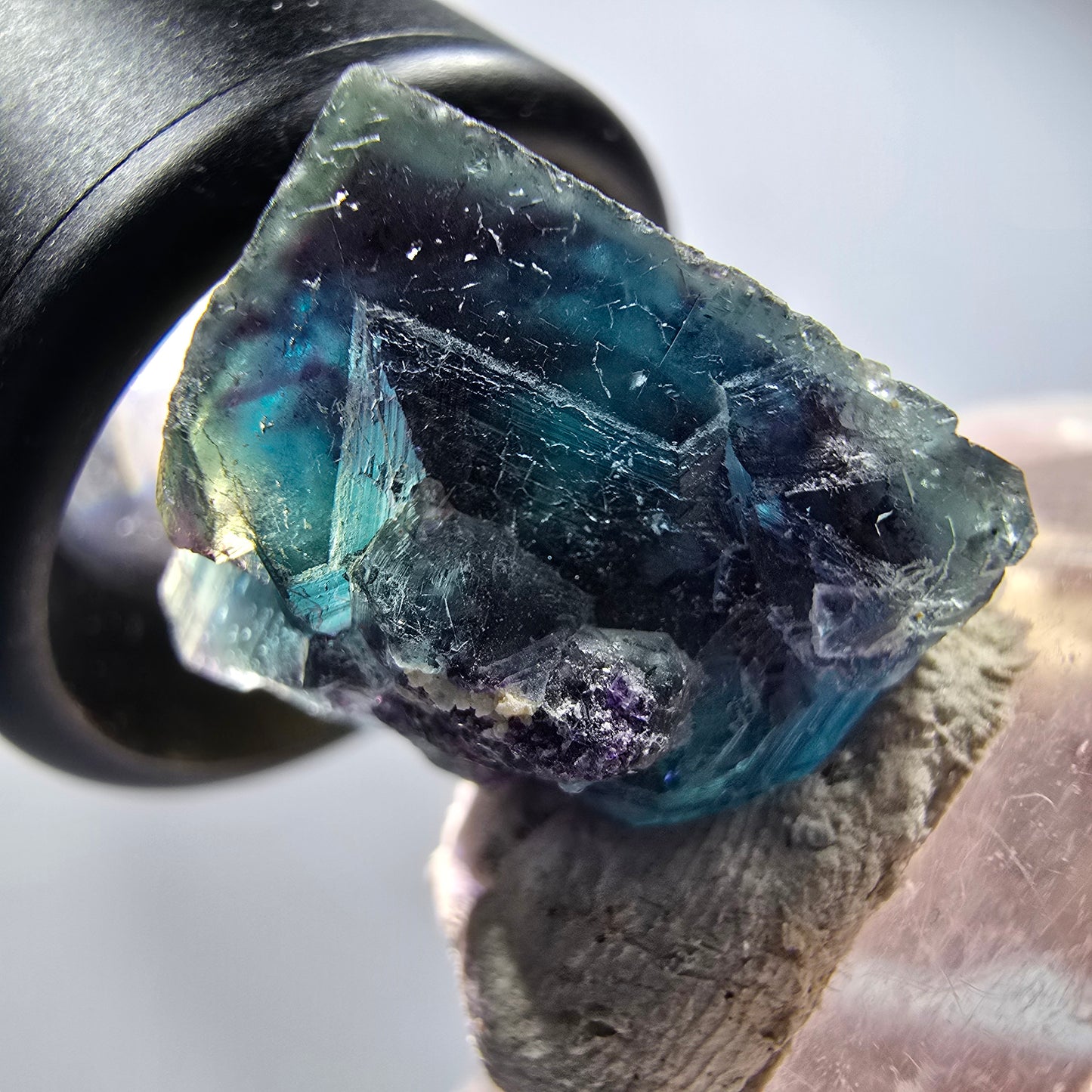 Phantom Fluorit Würfel Stufe, blau Butterfly Pocket, Okorusu, Namibia 23*22*13mm #12533