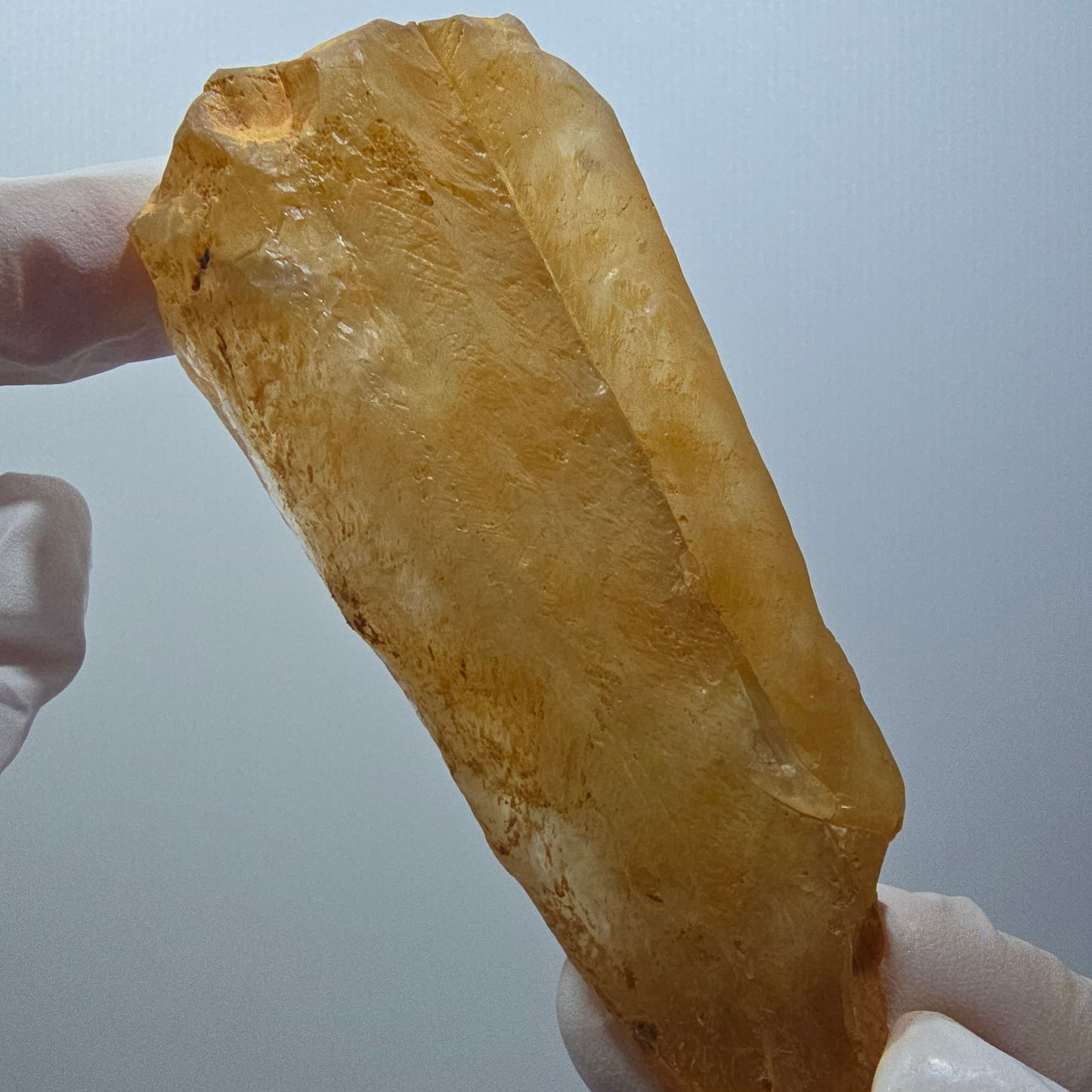 Natural Honey Calcite Crystal, yellow orange Erongo, Namibia 90*39*21mm #12557