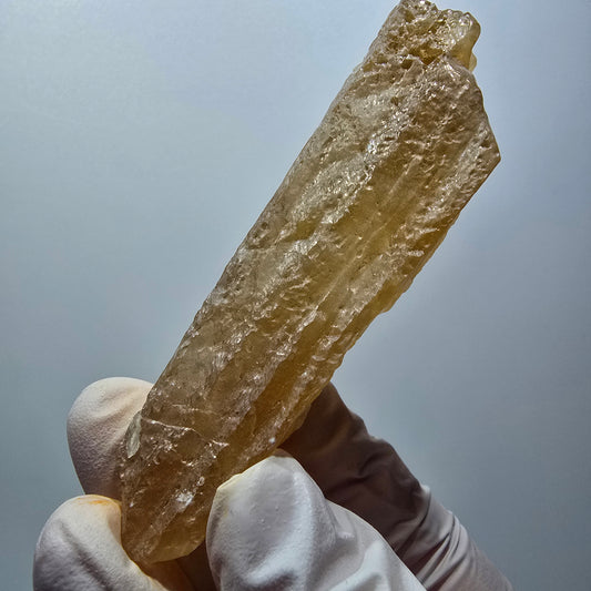 Natürlicher Honig Calcit Kristall, gelb orange Erongo, Namibia 88*27*19mm #12558