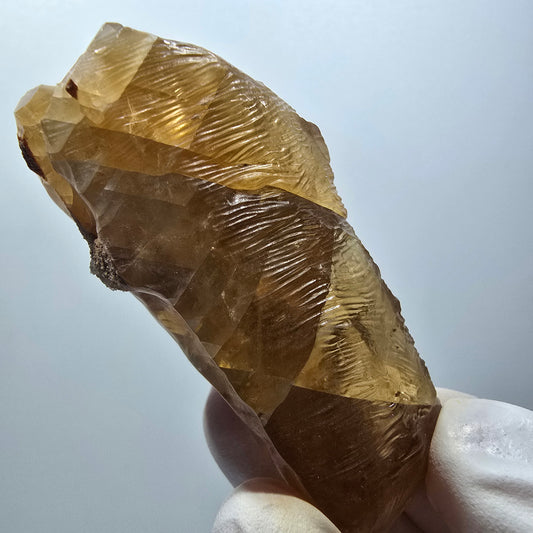 Natürlicher Honig Calcit Kristall, gelb orange Erongo, Namibia 63*30*22mm #12563