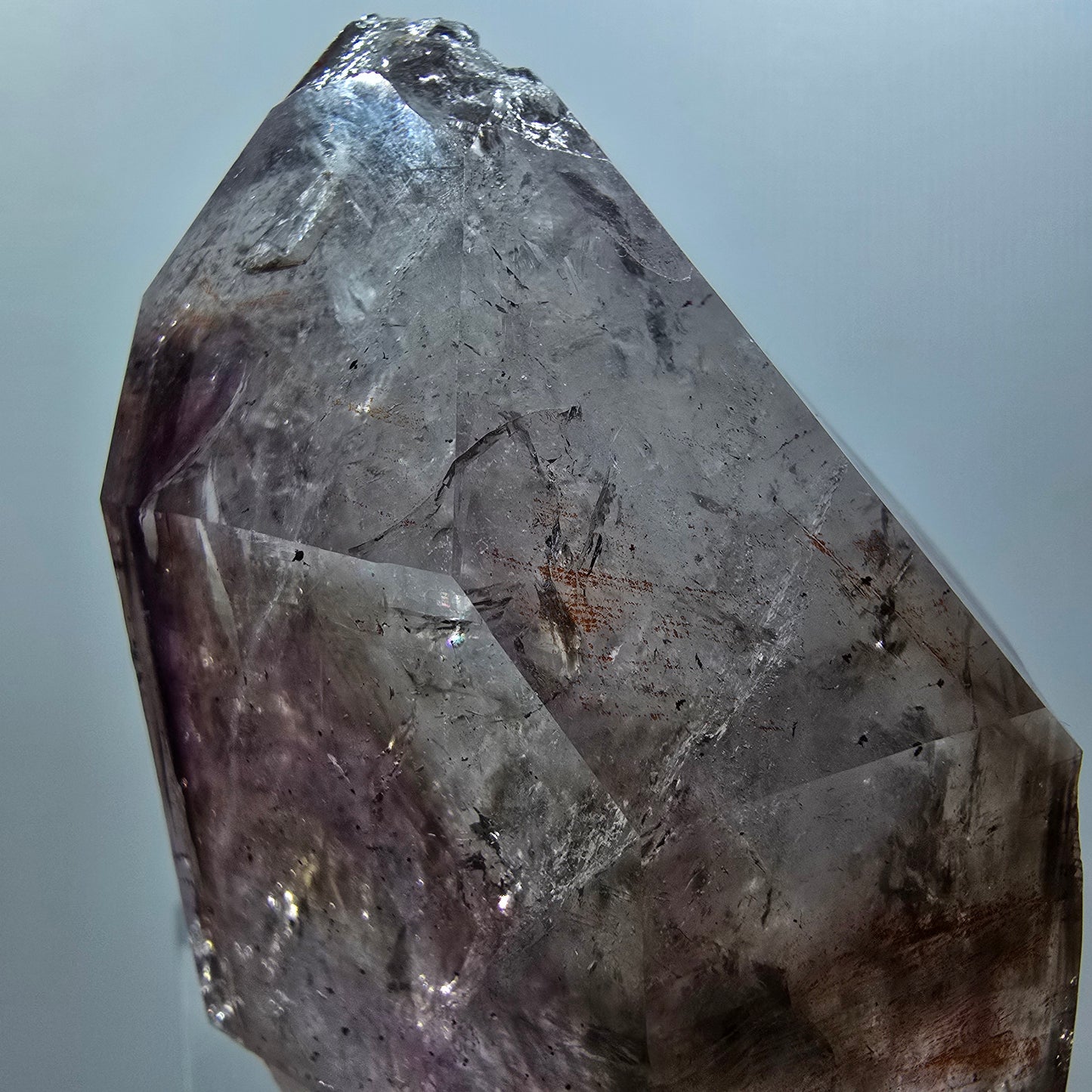 Grand sceptre d'améthyste fantôme squelette, mine de Goboboseb en Namibie 66*53*38mm #12579
