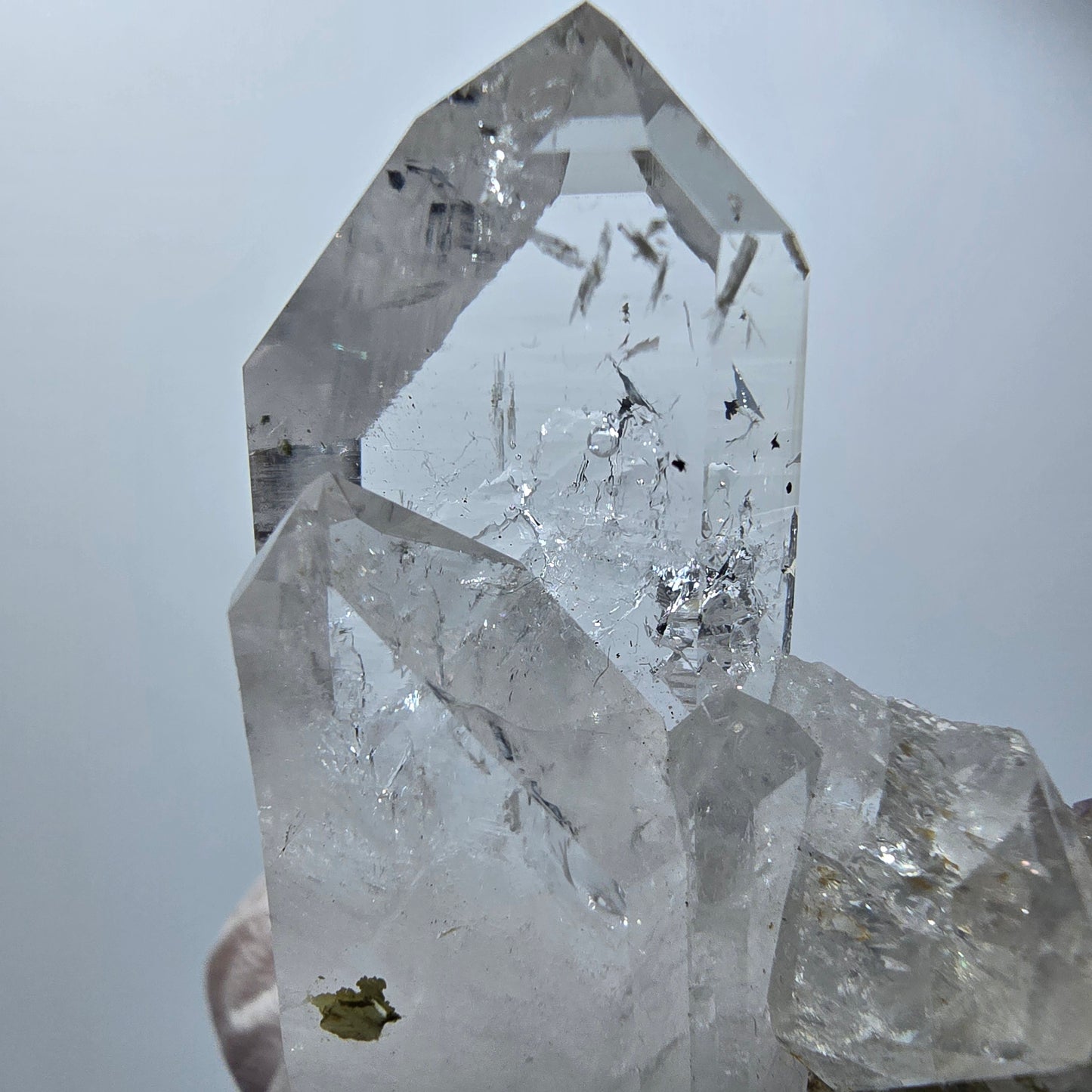 Quartz fantôme lémurien avec hématite, épidote sur matrice de la mine Streep, Gobo. Namibie 56*50*21mm #12592