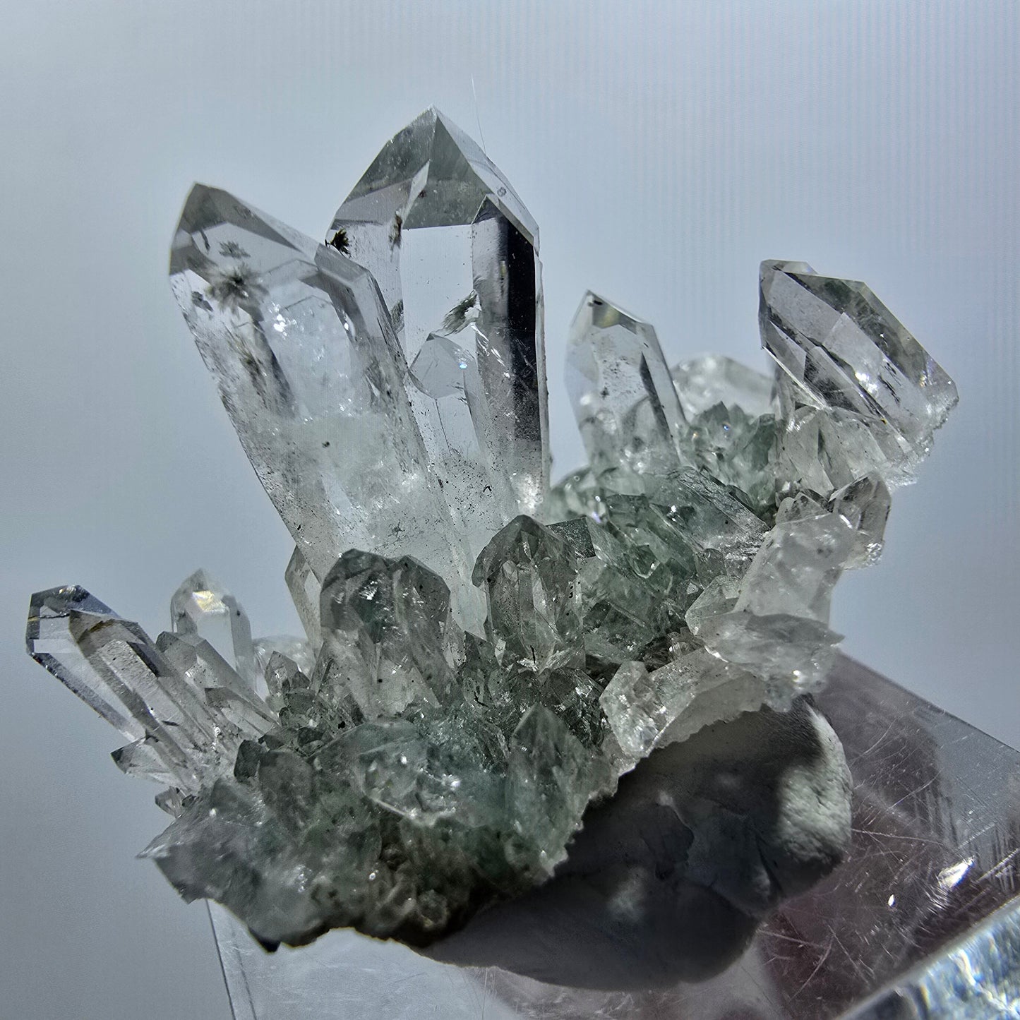 Starburst Quarz mit Hämatit, Epidot, Chlorit auf Matrix Streep Mine Namibia 38*24*25mm #12595